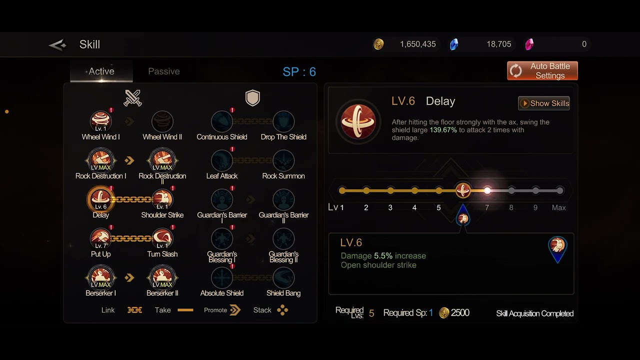 Kaldoris: Rising Crown Warrior skill build. Attack type