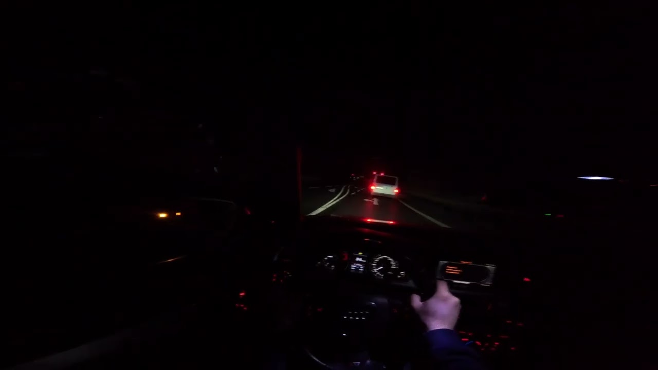 POV / late night drive / Audi S5 3.0 TFSI stock / german autobahn / no speed limit / 0 - top speed