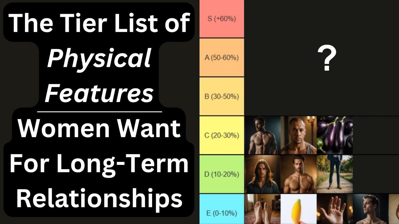 The Ultimate Tier List of which PHYSICAL FEATURES Women Want in a Long-Term Relationship Partner