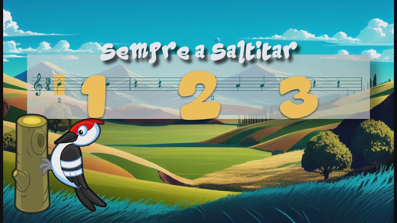Lição de Piano: Staccato (play-along) - ”Sempre a saltitar”  (+4 anos) PT-BR