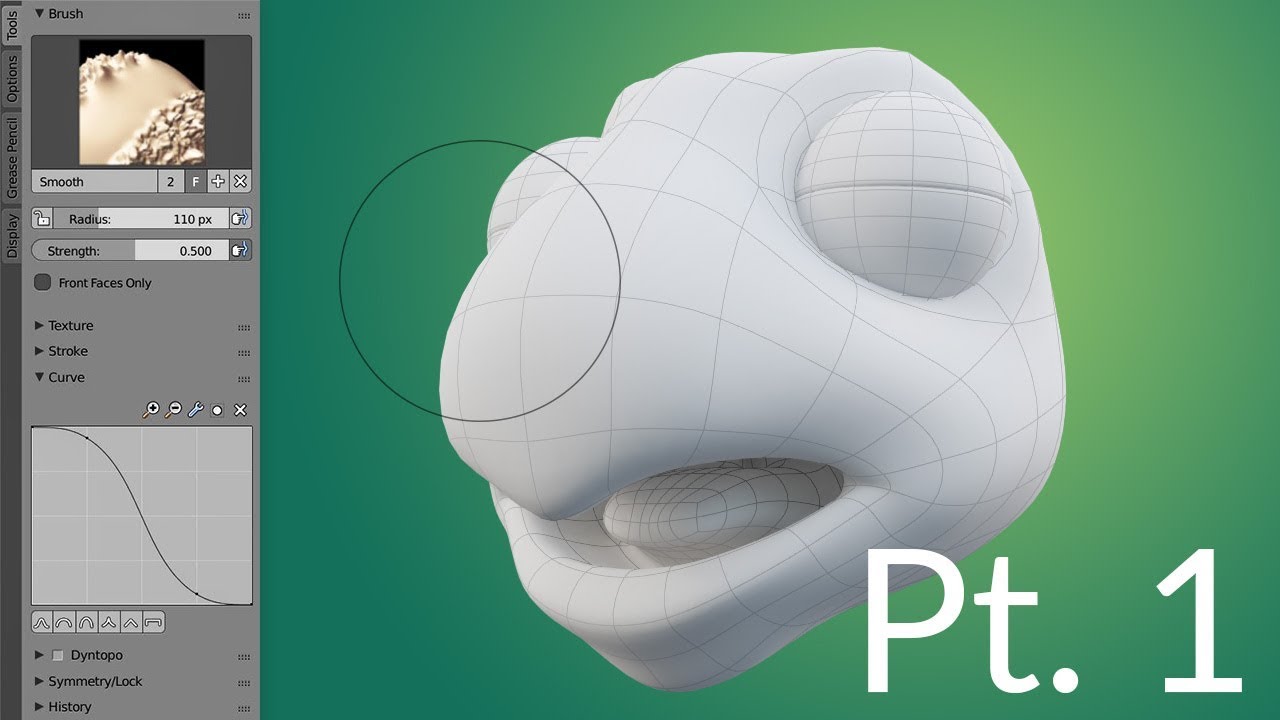 CGC Classic: Creating a Cartoon Turtle Pt.1 - Modeling the Head (Blender 2.6)