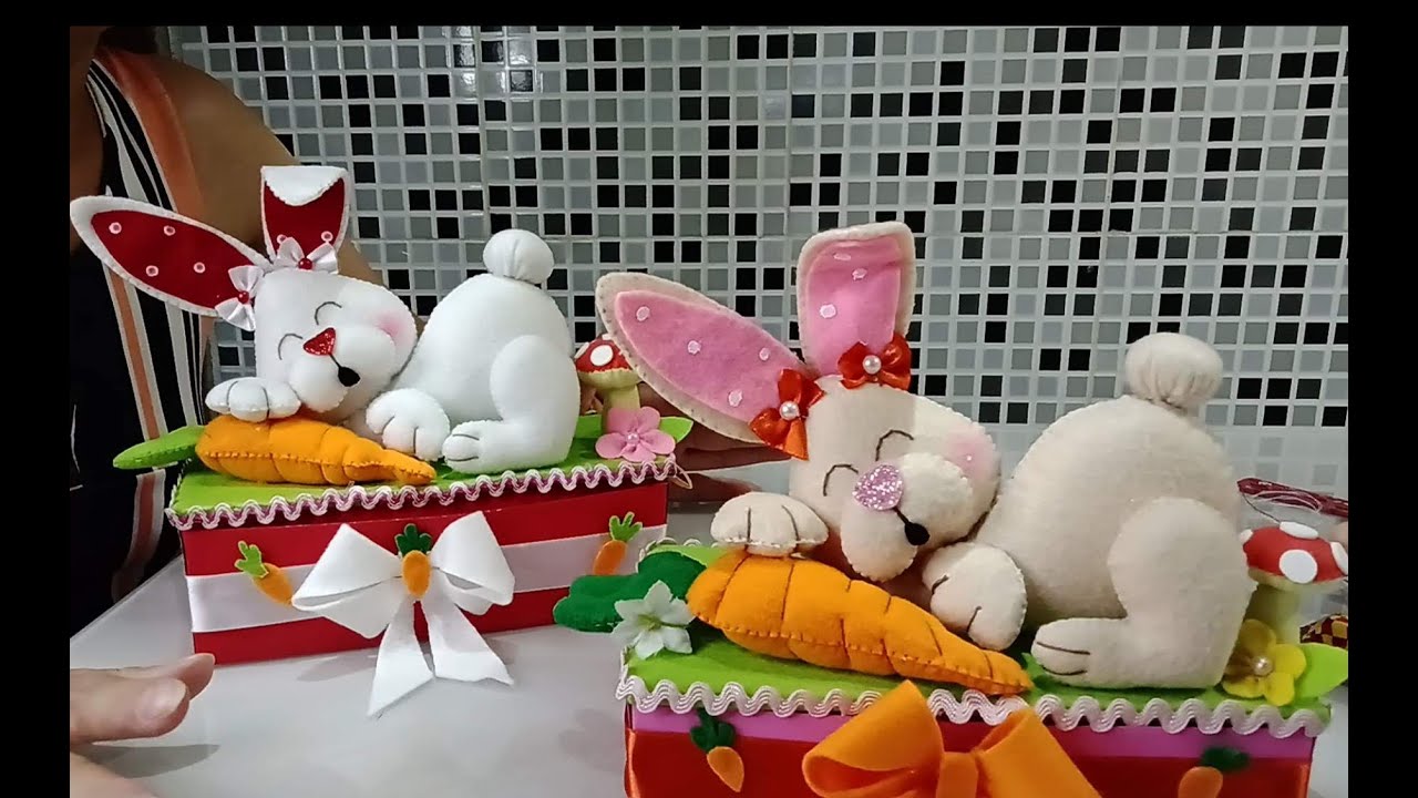 🎁 Como Fazer uma Caixa de BOMBOM com COELHO 🐰 Lembrancinha de Páscoa Fácil! DIY