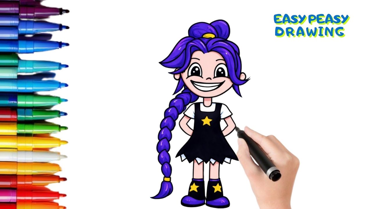 How To Draw Lily Lovebraids from Poppy Playtime 