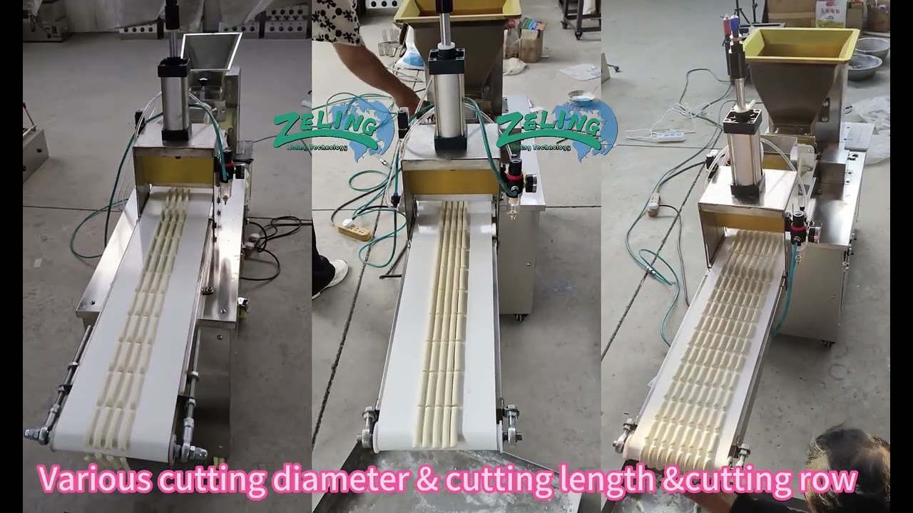 Bread stick extruding machine / dough stick extruder and cutter for various diameter and length