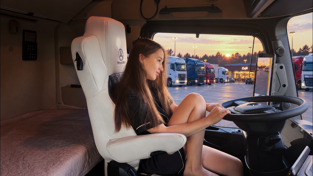 Life in a truck for a 24-year-old woman is nothing like you think 🌍  Showing real life 🚛