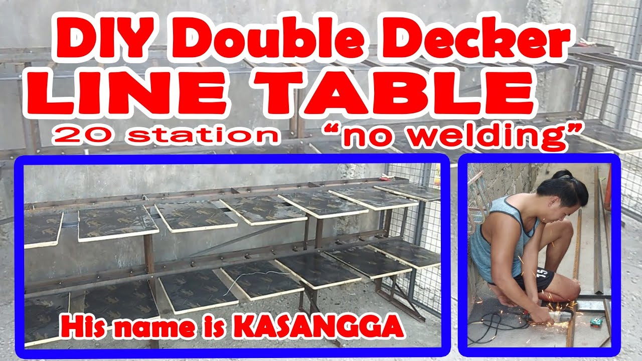 DIY Double Decker LINE TABLE//20 station//no welding 