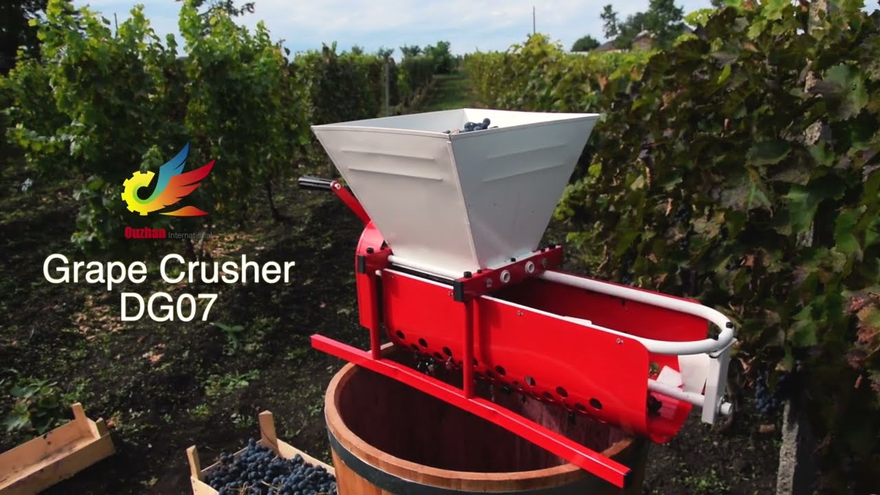 The new grape crusher destemmer DG07.  Ручная дробилка винограда DG07.