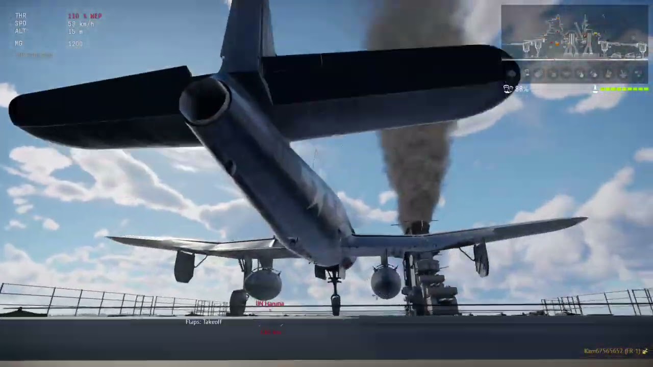 Test flying the FA-1 fireball (with war thunder man)