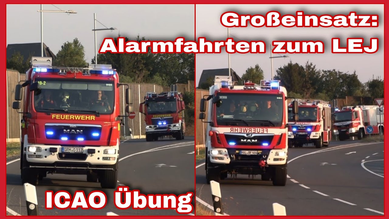 🆘️ICAO NOTFALLÜBUNG Flughafen Leipzig/Halle 2024🚨FEUERWEHR🚒