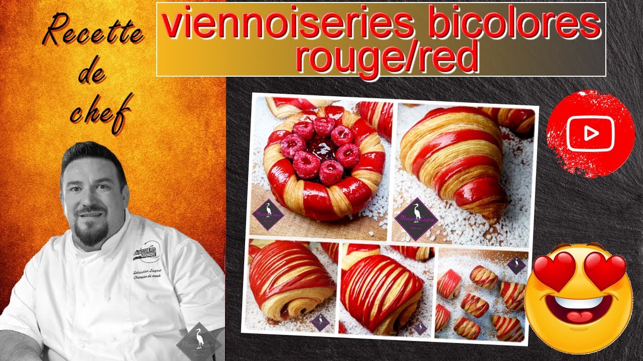 Viennoiseries bicolores rouge/red