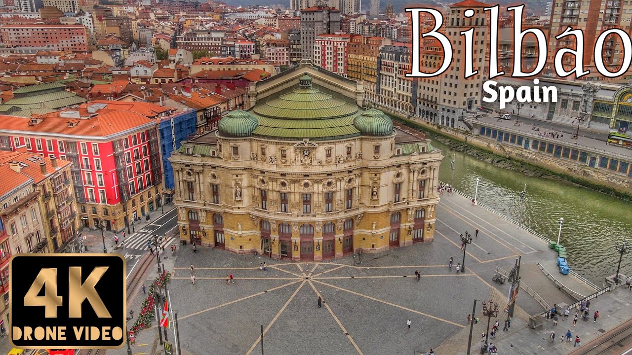 Bilbao, Spain 🇪🇸 4K HDR Drone | Nervión River, Old Town & City Views