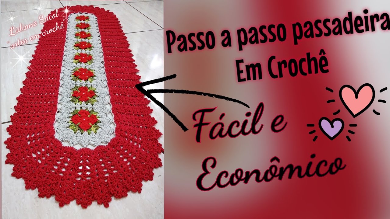 Passo a passo passadeira Master de crochê para cozinha ou quarto,fácil e econômico.😍lindaaa
