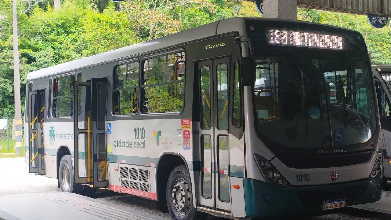 Trajeto da linha 180 rodoviária Bingen x quitandinha MarcopoloTorino S empresa cidade real Pref 1010