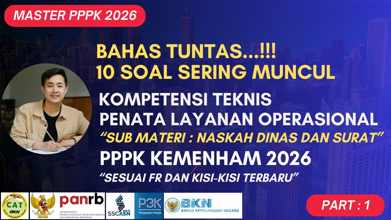 10 SOAL KOMPETENSI TEKNIS PENATA LAYANAN OPERASIONAL UNTUK PPPK KEMENHAM 2026 ~ NASKAH DINAS & SURAT