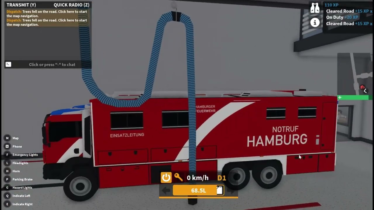 Emergency Hamburg RP: práce hasiče
