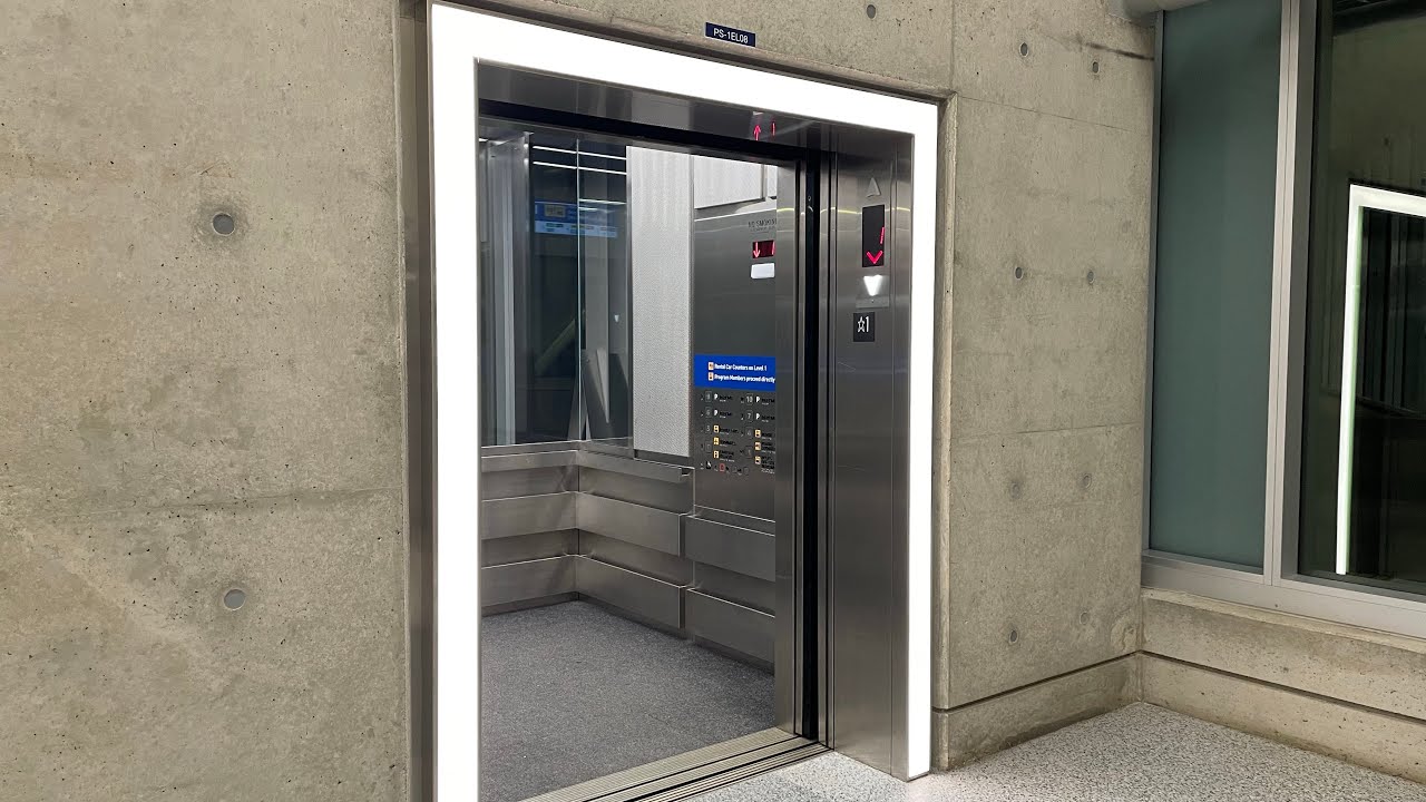 Unique Custom Scenic Schindler Traction Elevators - MSP Airport Silver Parking Ramp - St. Paul, MN