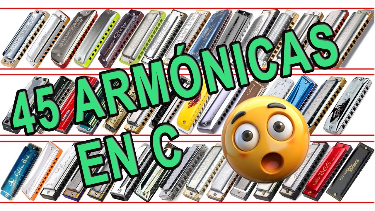 45 ARMÓNICAS en C - Hohner Fender Suzuki Lee Oskar Easttp Kongsheng Golden Bird Seydel Dabell Distel