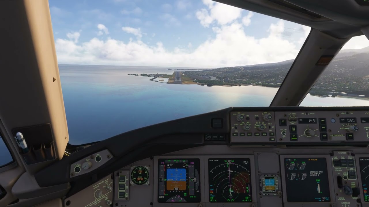 Landing in Papeete from Los Angeles | Boeing 777-300ER | Air France | MSFS 2024