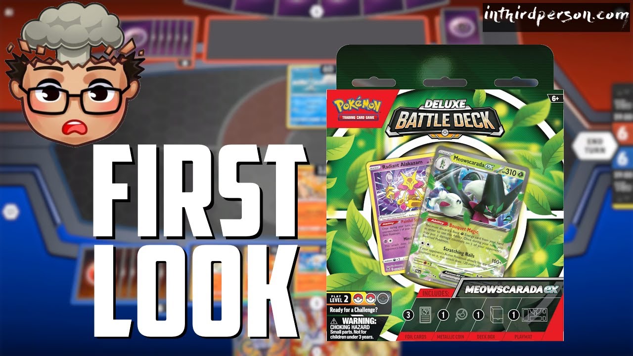 First Look at the Meowscarada ex Deluxe Battle Deck! - (Pokemon TCG Deck List + Matches)