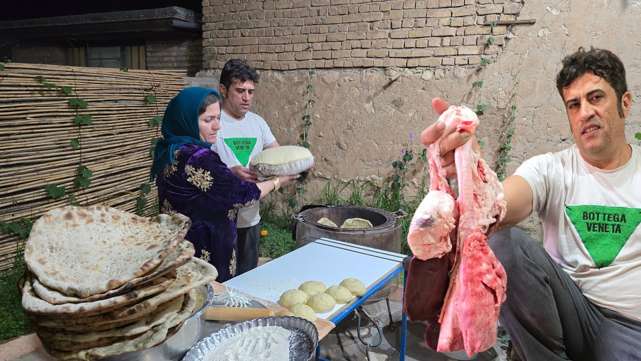 Traditional Flatbread & Lamb Liver Cooking in Rural Life – Authentic Village Recipes"