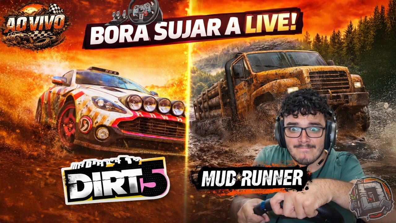Bora Misturar DIRT5 e MUD RUNNER com G29 🔴 AO VIVO