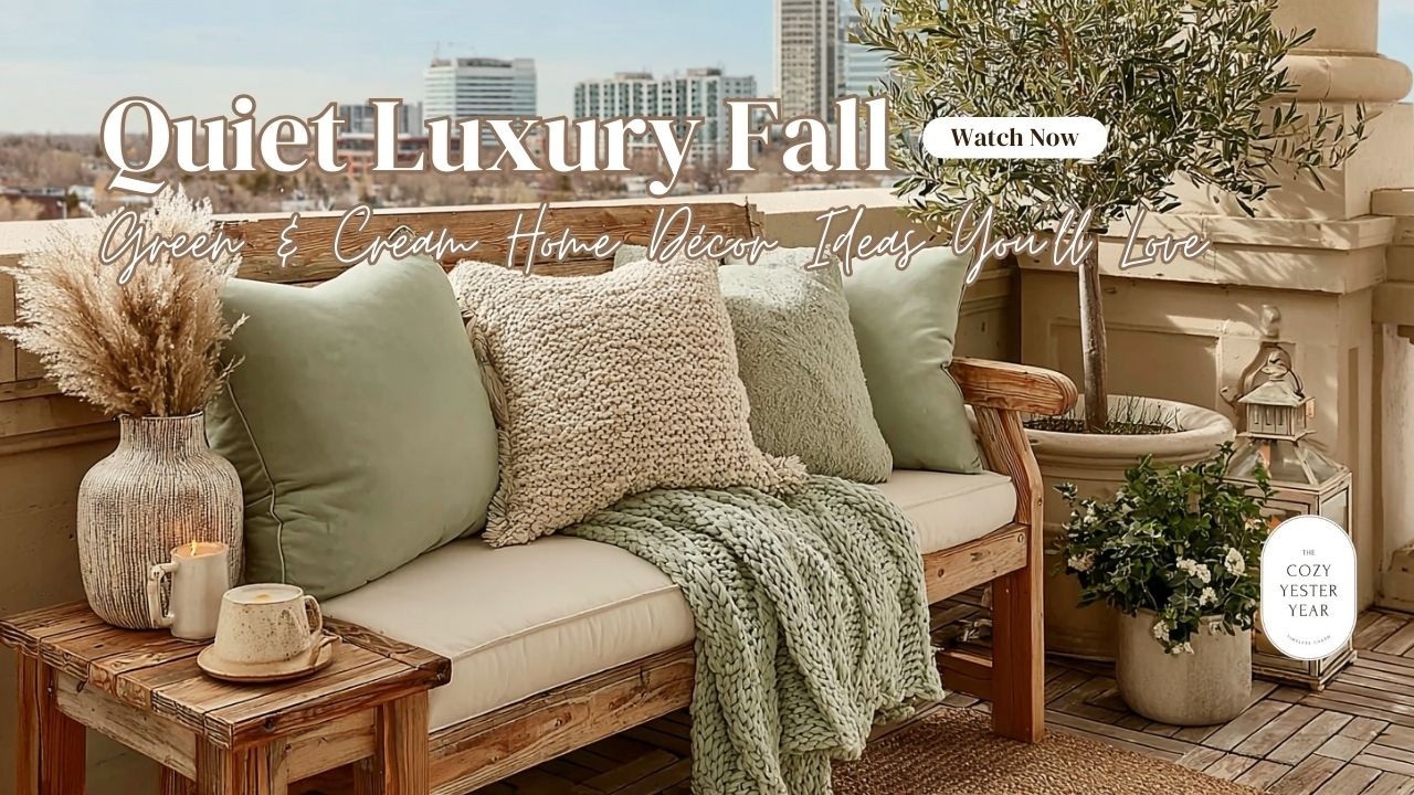 Quiet Luxury Fall 🍁| Green & Cream Home D&eacute;cor Ideas You&rsquo;ll Love