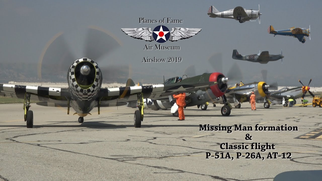 4 P-47 Thunderbolt's Missing Man flight, Planes of Fame airshow 2019