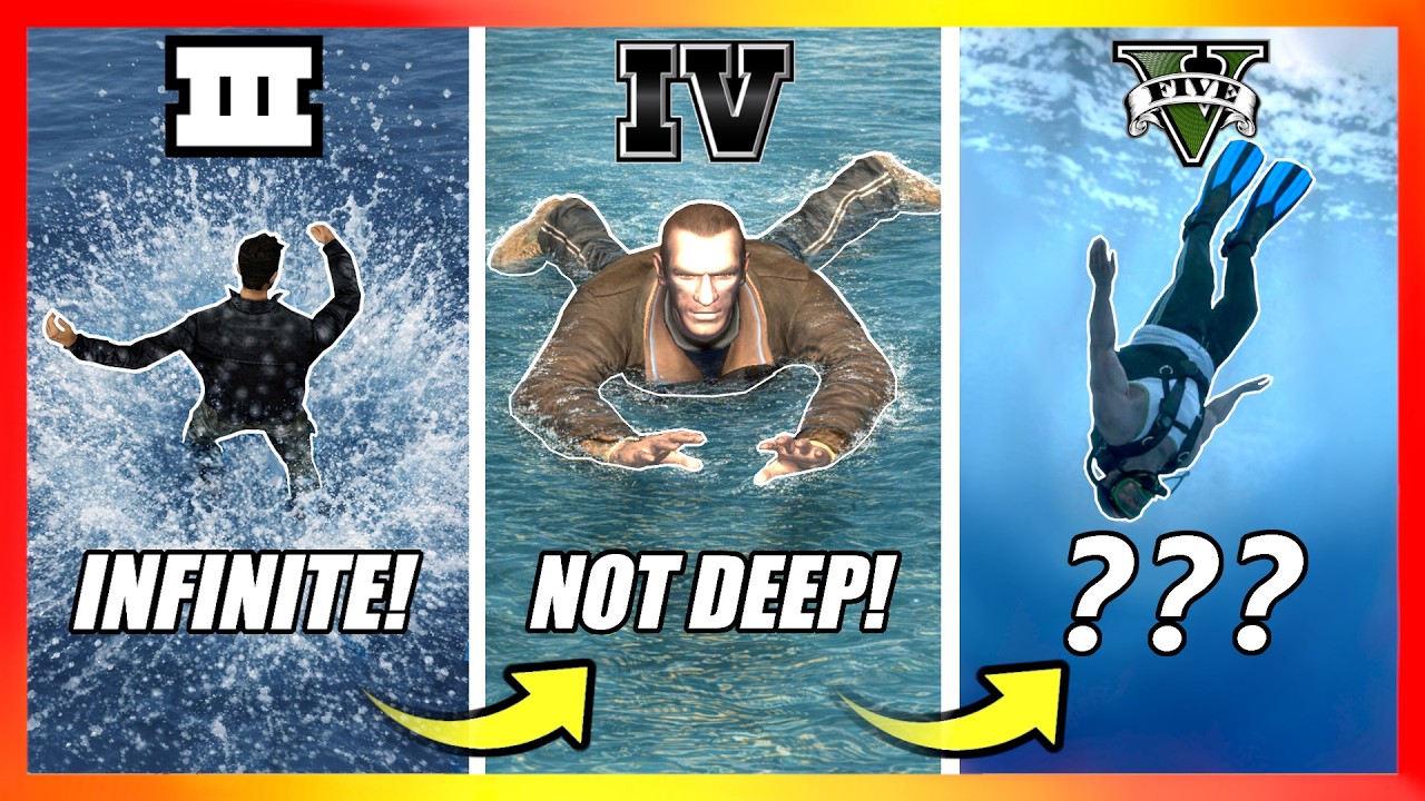 How DEEP Are OCEANS in GTA Games? (GTA 3 &rarr; GTA 5)
