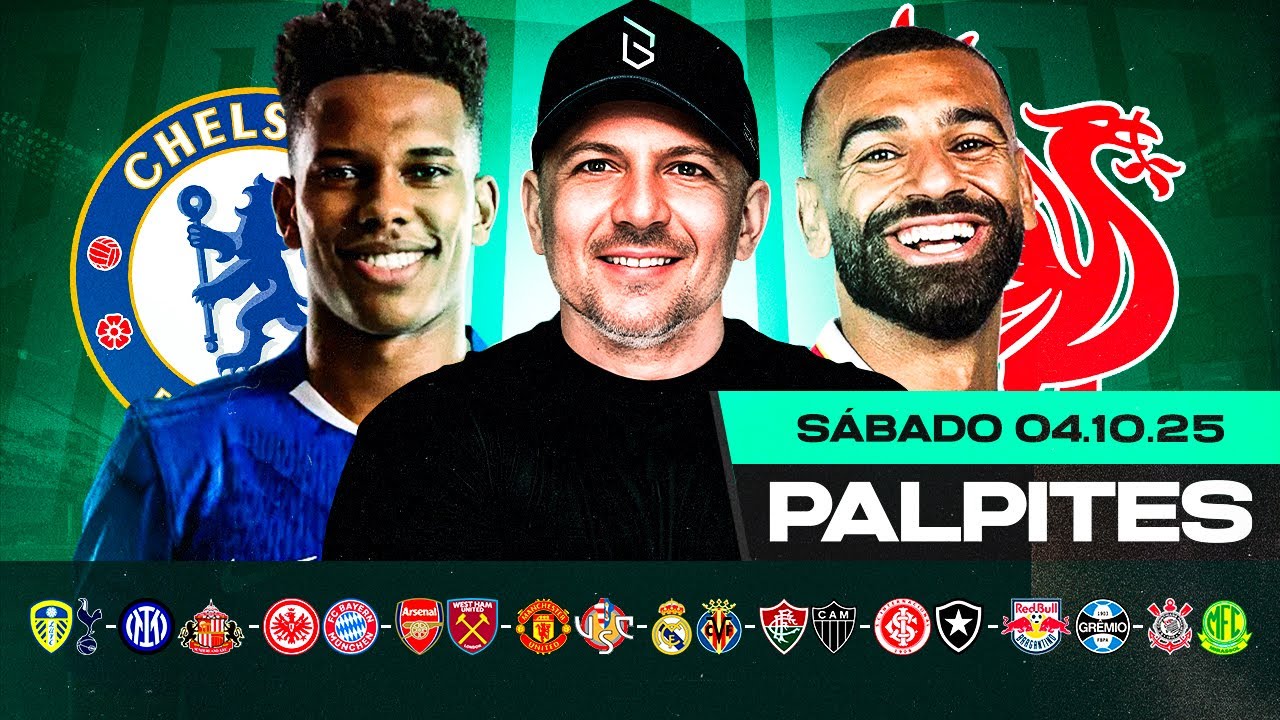 PALPITES DE FUTEBOL PARA O DIA 04 10 2025 (S&Aacute;BADO) | Boleiros Tips
