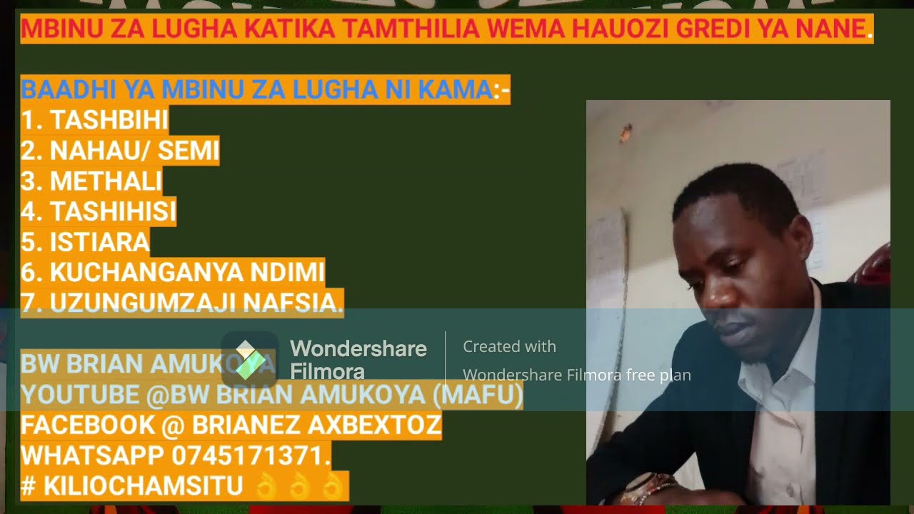 MBINU  ZA  LUGHA  KATIKA TAMTHILIA WEMA HAUOZI GREDI 8 / CBC#kiswahilirahisi