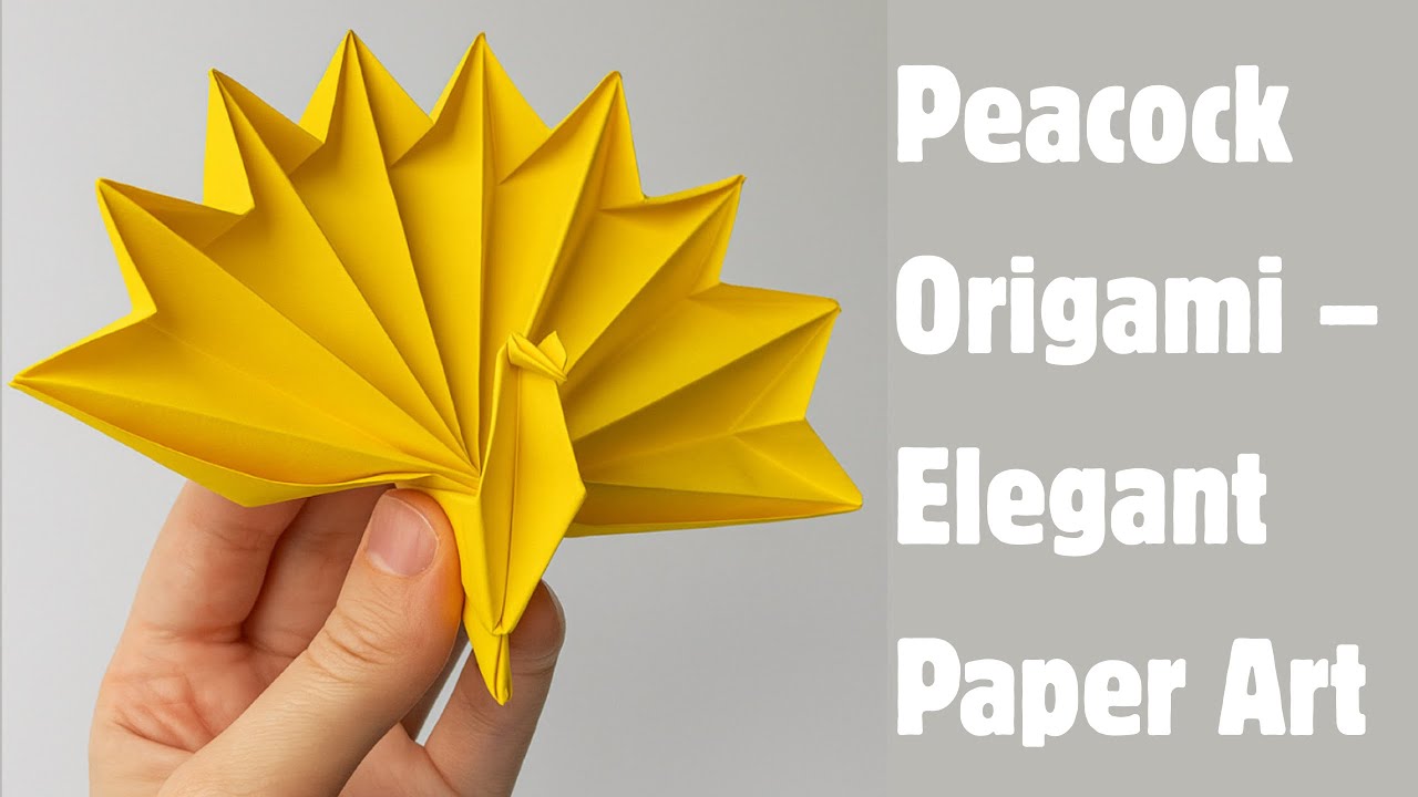 Pavo Real de Origami |  Easy Paper Peacock 