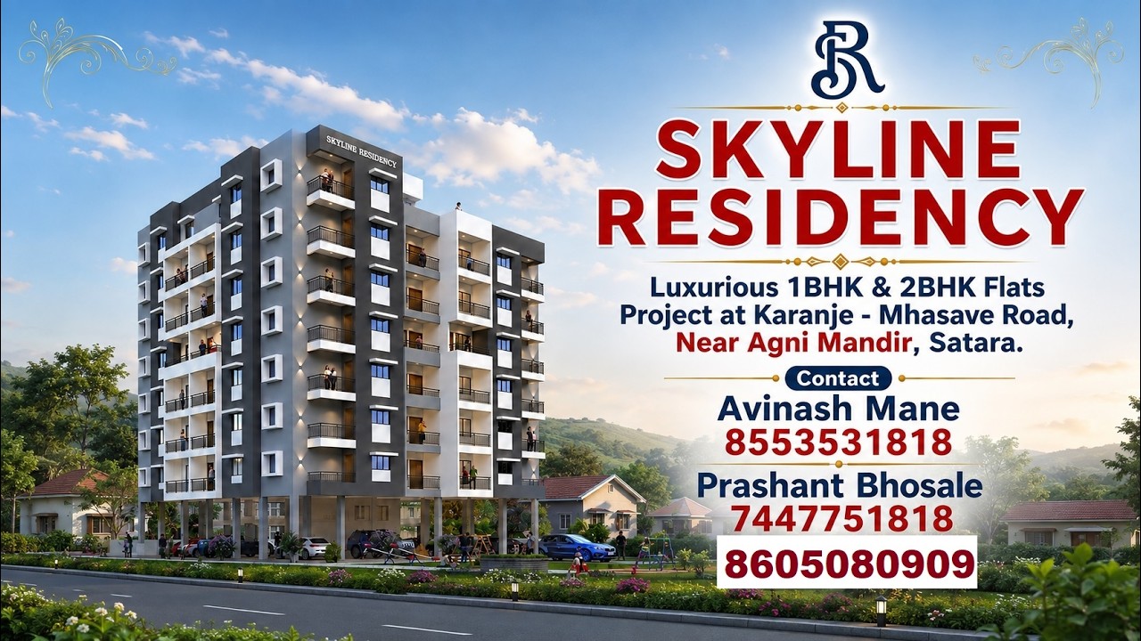 Skyline Residency - Luxurious 1BHK & 2BHK Flats project on Karanje - Mhasave Road.