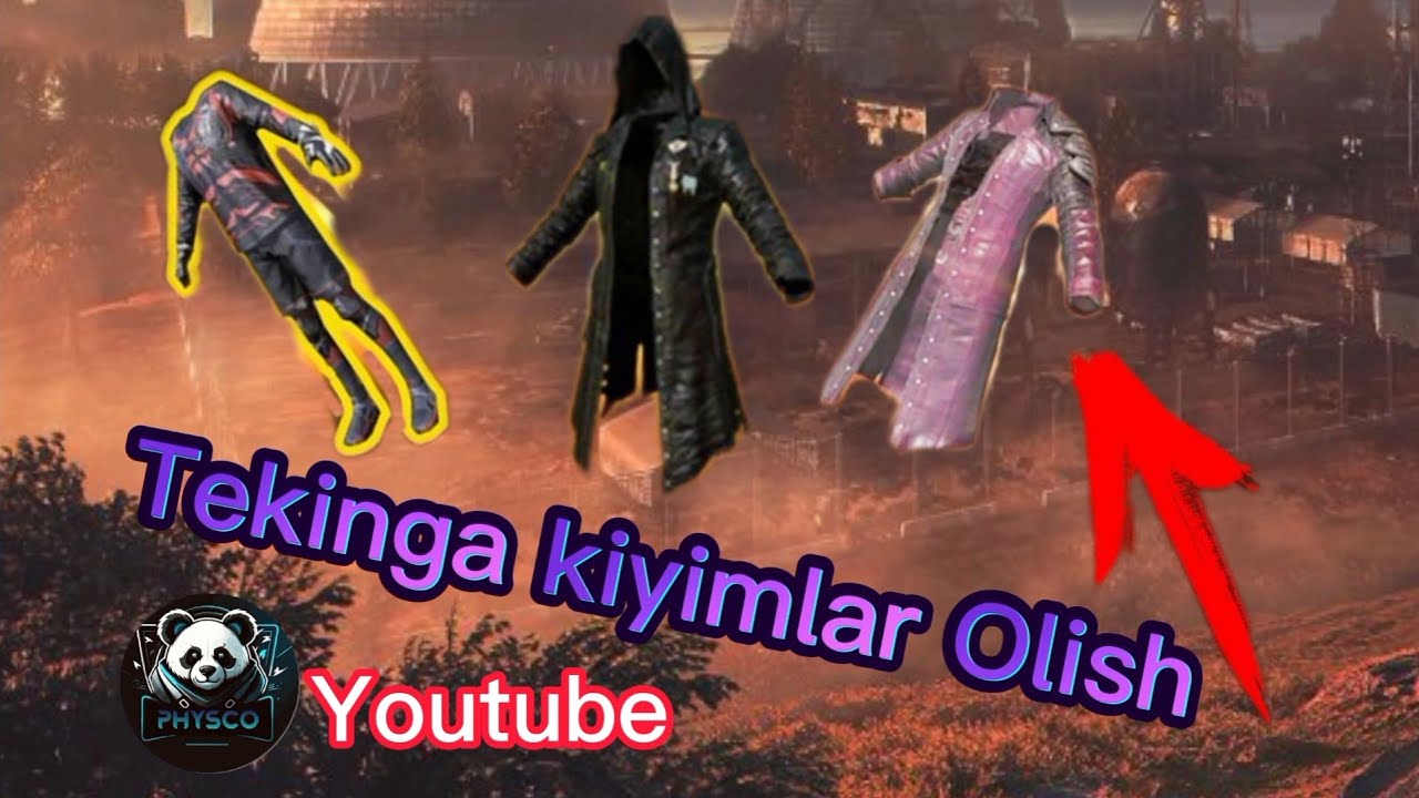 Tekinga old kiyimlar va skinlar olish (PUBG)