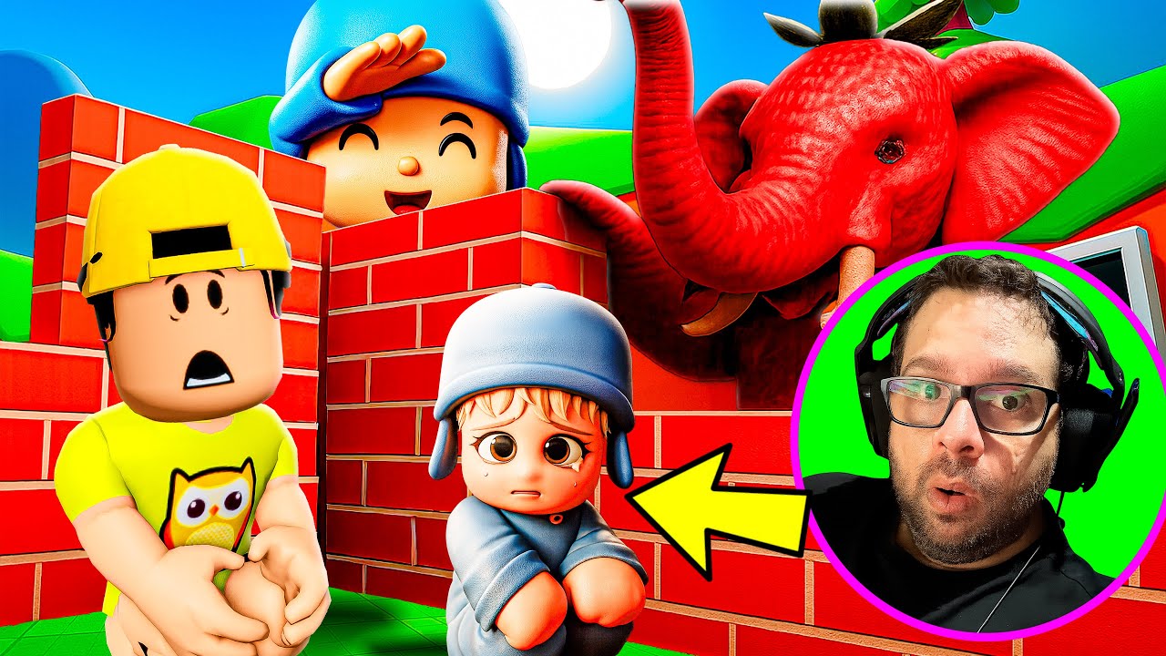 CONSTRUIMOS UMA MANSÃO PARA O POCOYO SOBREVIVER AOS MONSTROS ASSUSTADORES do ROBLOX!