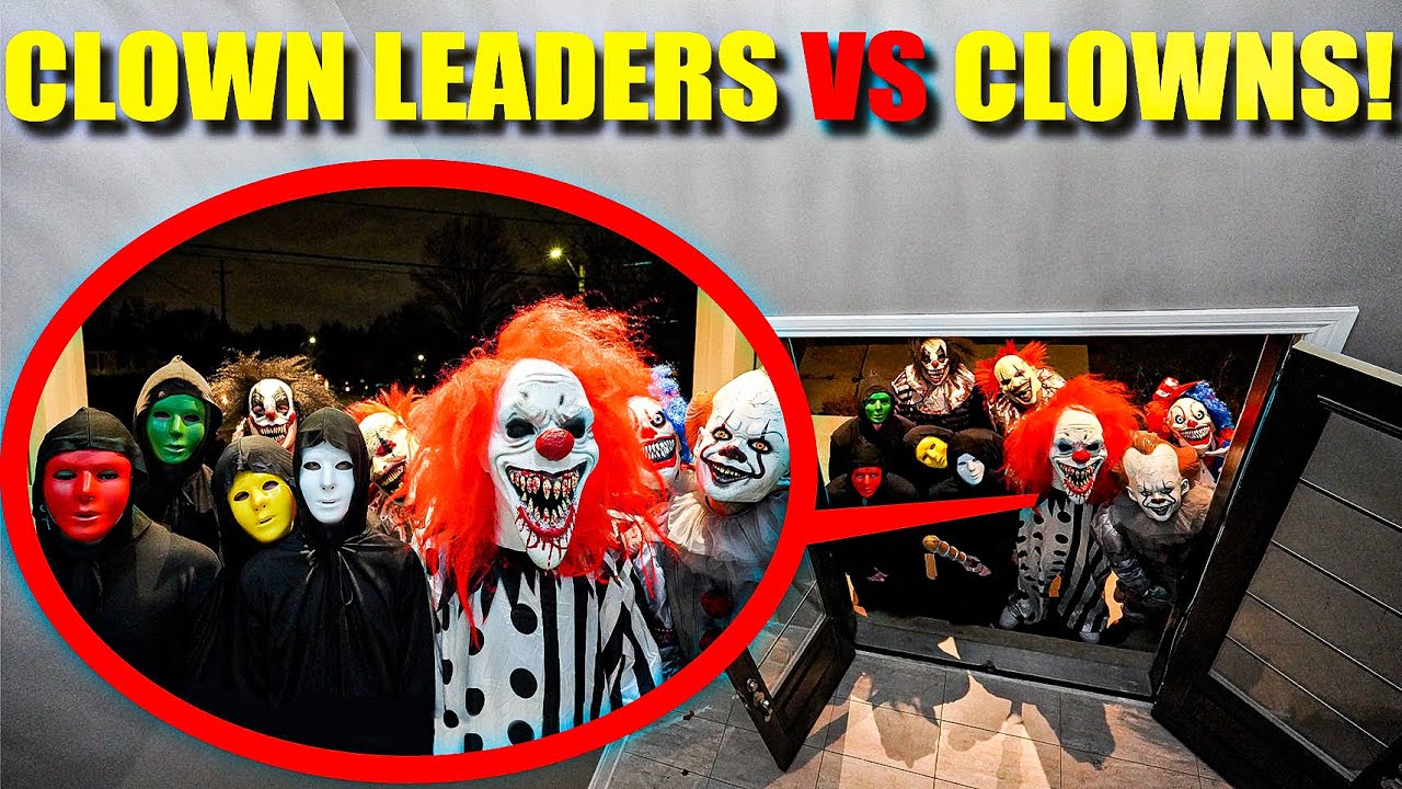 THE CLOWN LEADERS VS CLOWN ARMY AT OUR HOUSE! (THEY TOOK THEM DOWN)