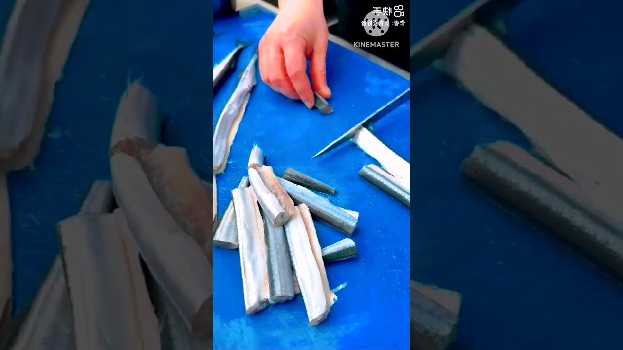 Needle Fish Cutting Skills in Knife l 😍 l #shorts #fishcuting #viralshort