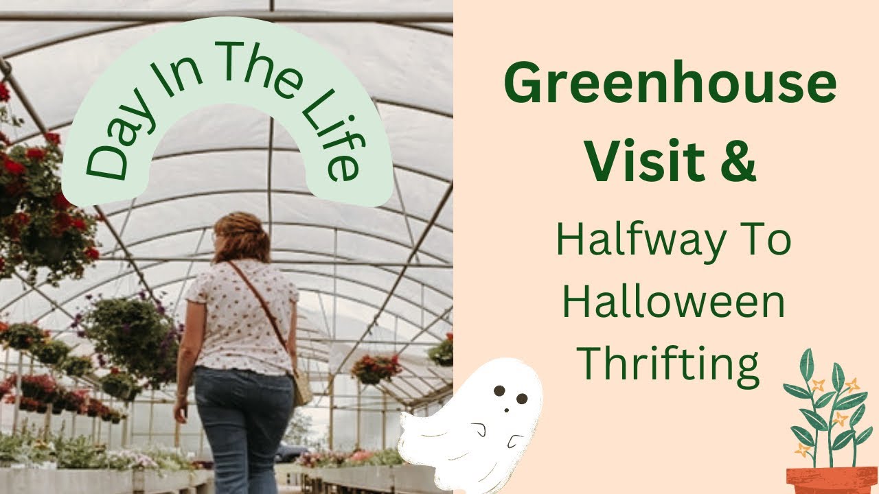 DITL: Greenhouse Visit & Halfway To Halloween Thrifting 🪴✨👻 #greenhouse #ditl #halfwaytohalloween