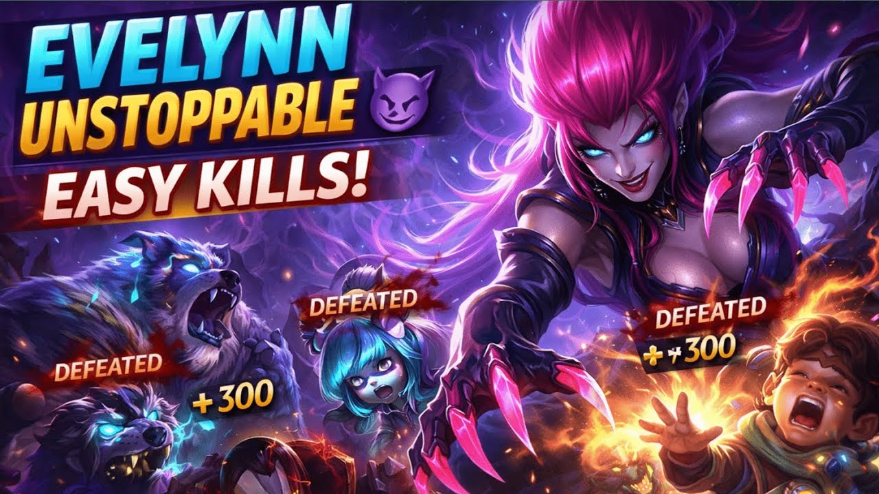 “Evelynn Unstoppable 😈 | Most Kills Ever | LoL Gameplay”