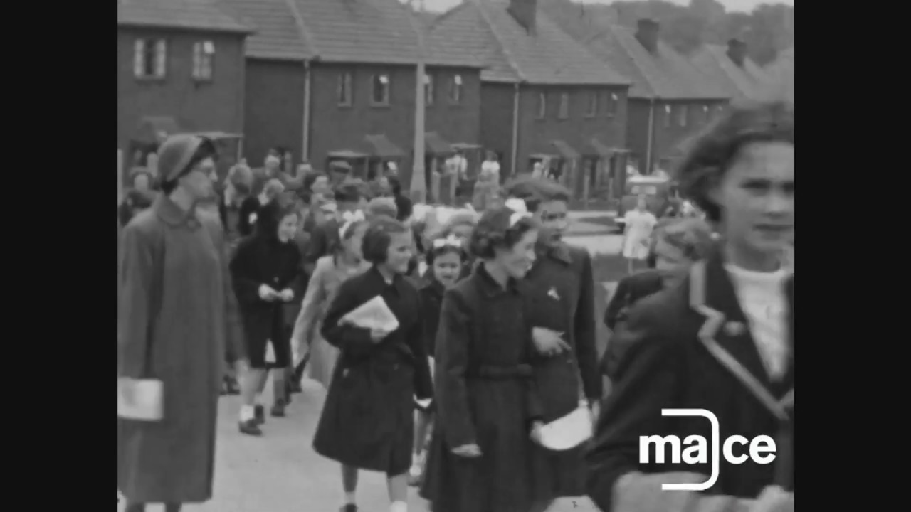 1953 Somercotes near Alfreton Parish Church Procession.