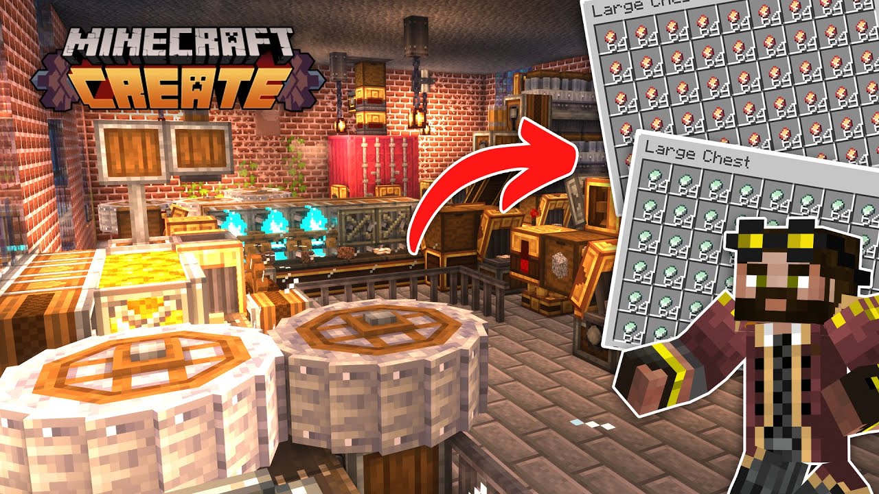 I built a ZINC FARM AND COPPER FARM in Minecraft Create Mod!