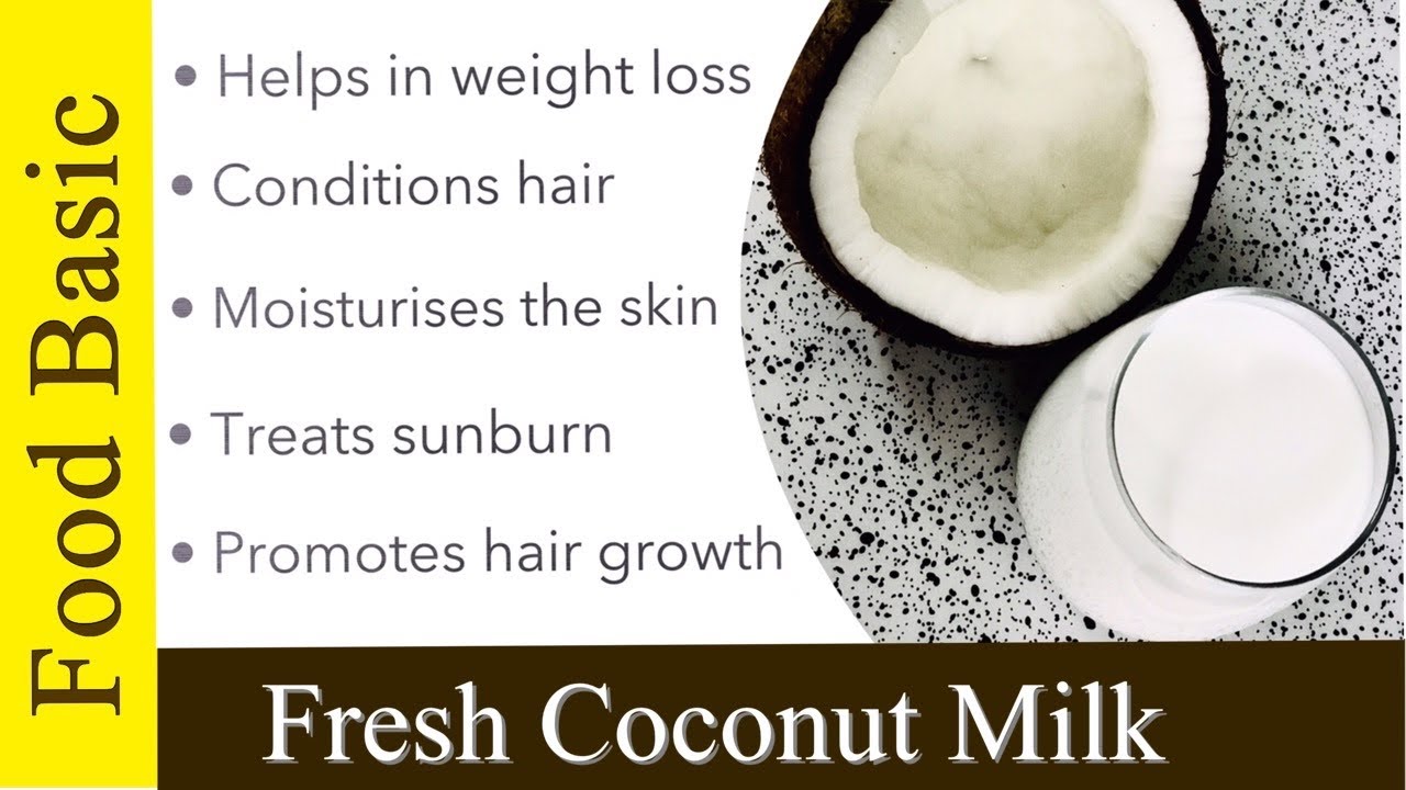 Coconut Milk Recipe By Food Basic | How To Make Fresh Coconut Milk By Food Basic
