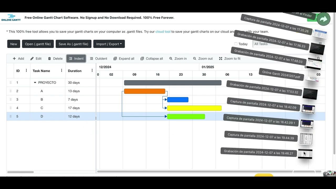 TEC e ING I - Diagramas de Gantt 02