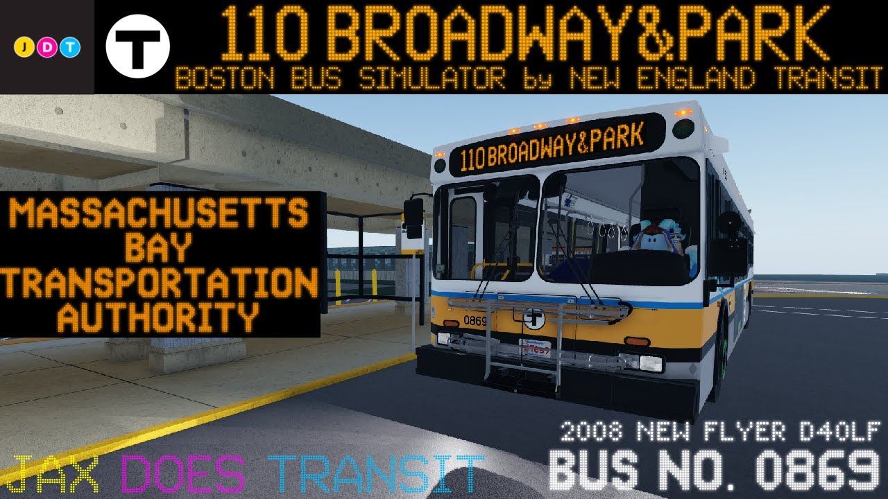 [ROBLOX] Boston Bus Simulator | 110 Broadway & Park | 0869
