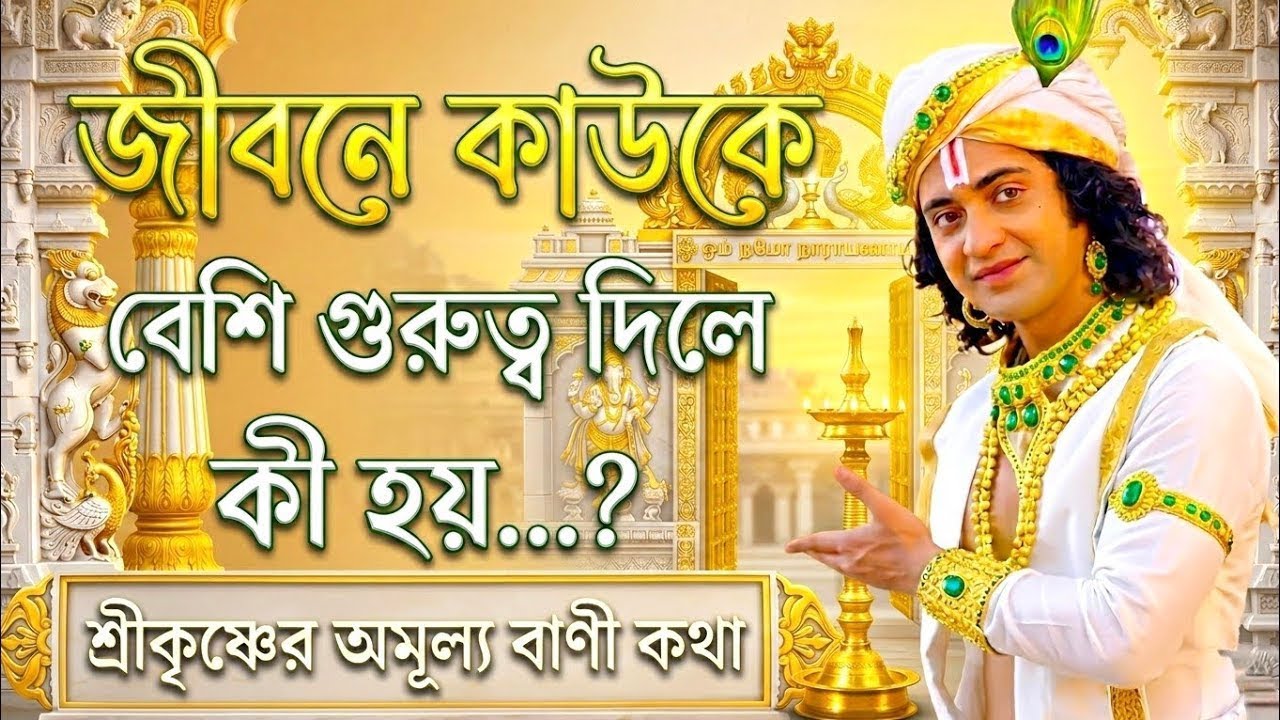 জীবনে কাউকে বেশি গুরুত্ব দিলে কী হয়...?শ্রীকৃষ্ণের অমূল্য বাণী কথা।#bangla_bani #motivation #krishna