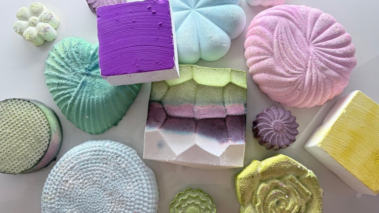 A variety of texture chalk blocks丨自制和大毛胚丨ASMR