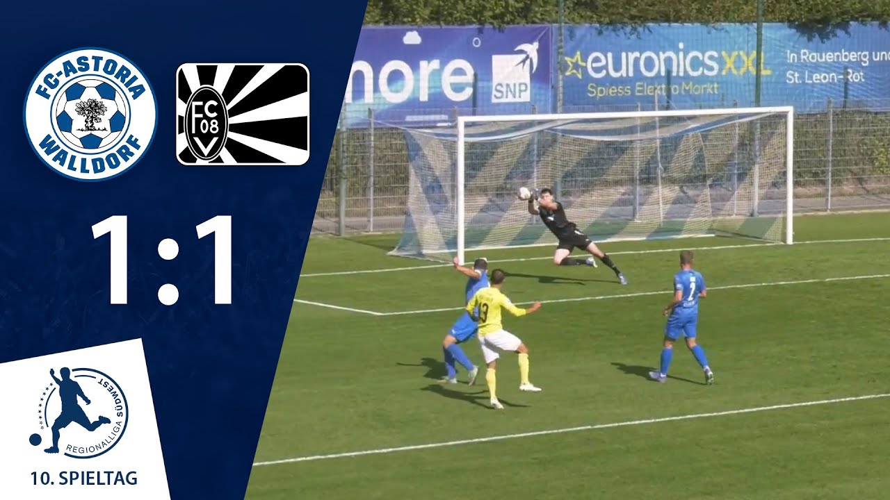 Walldorf muss sich mit Remis begnügen | FC-Astoria Walldorf - FC 08 Villingen | 10. Spieltag RLSW