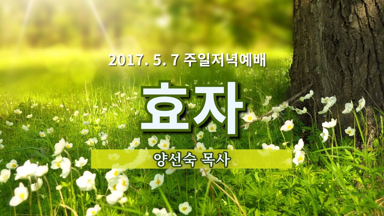 2017 05 07 주일저녁 효자 양선숙목사