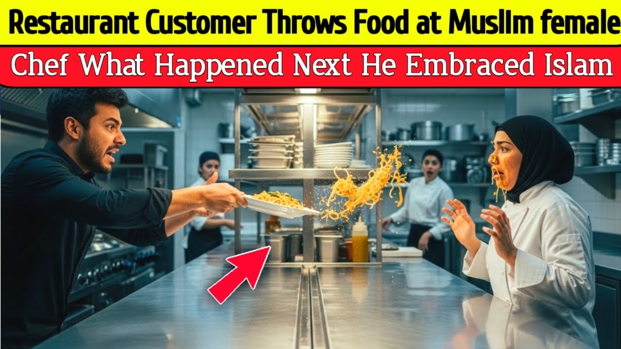 Restaurant Customer Throws Food at Muslim female Chef What Happened Next He Embraced Islam