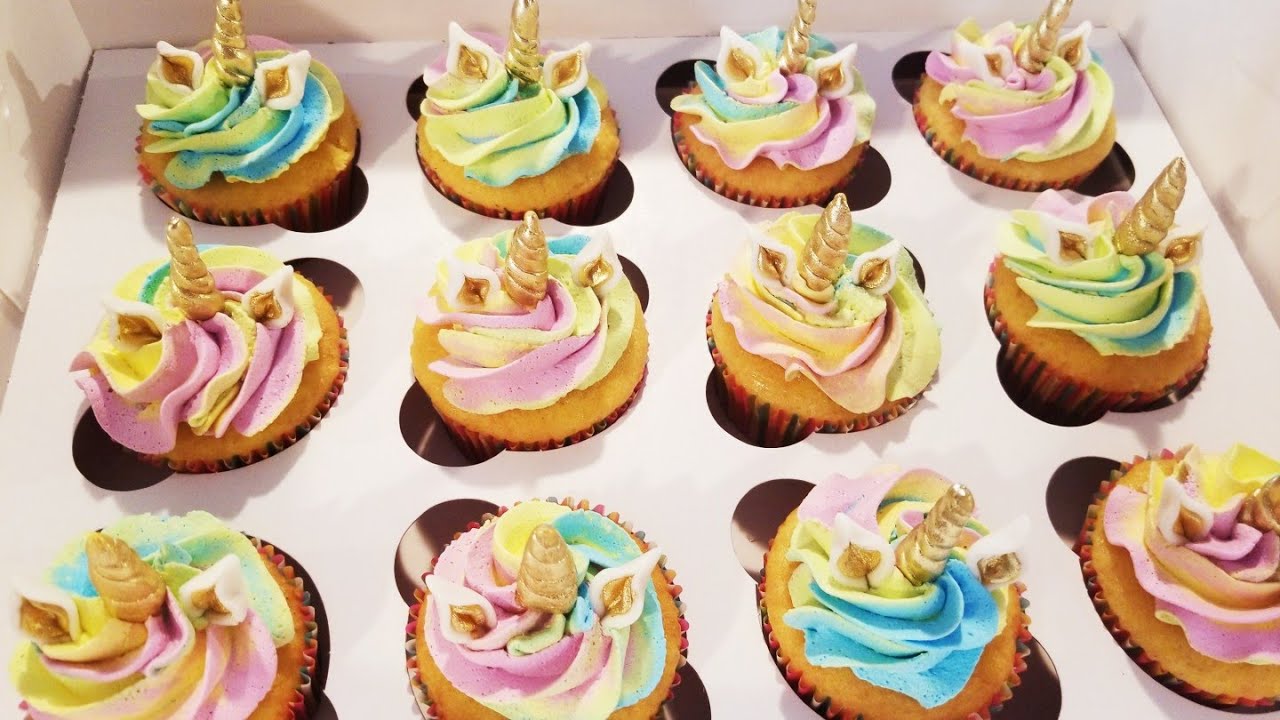 Cupcakes de unicornio facilisimos🦄🎊🦄💞💝🎉