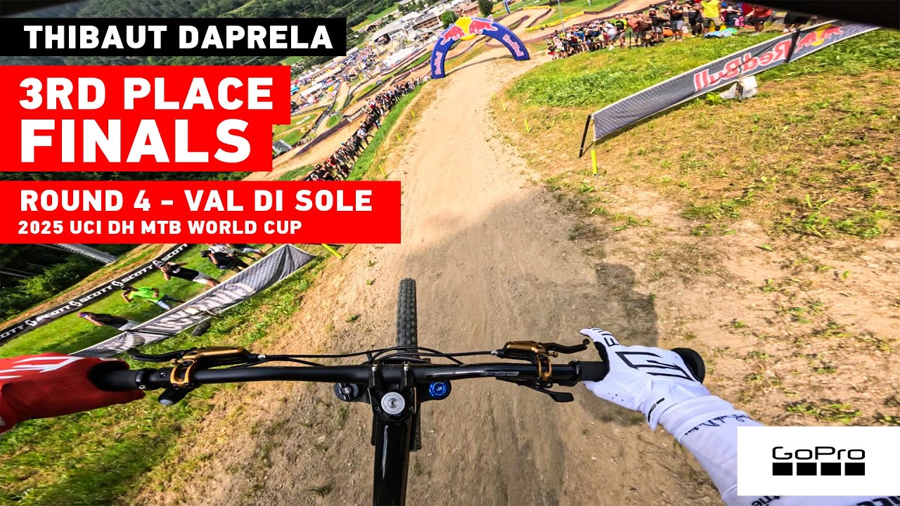 GoPro: Thibaut Daprela Takes 3rd Place - Val Di Sole - '25 UCI DH MTB World Cup